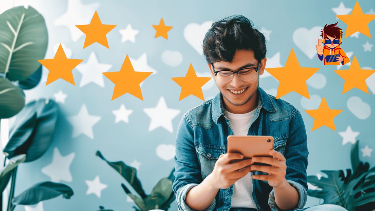 Boosting Conversions with Customer Reviews Customers leaving reviews on a digital platform using a review widget to boost conversions.
