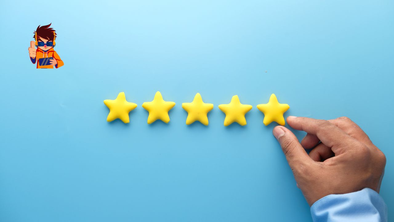 Building Trust with Customer Reviews Customers giving positive reviews online, showcasing trust and credibility with iMaxDigital's Review Widget